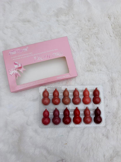 12-Color Long-Lasting Lipstick Set – Vibrant Shades for Every Look