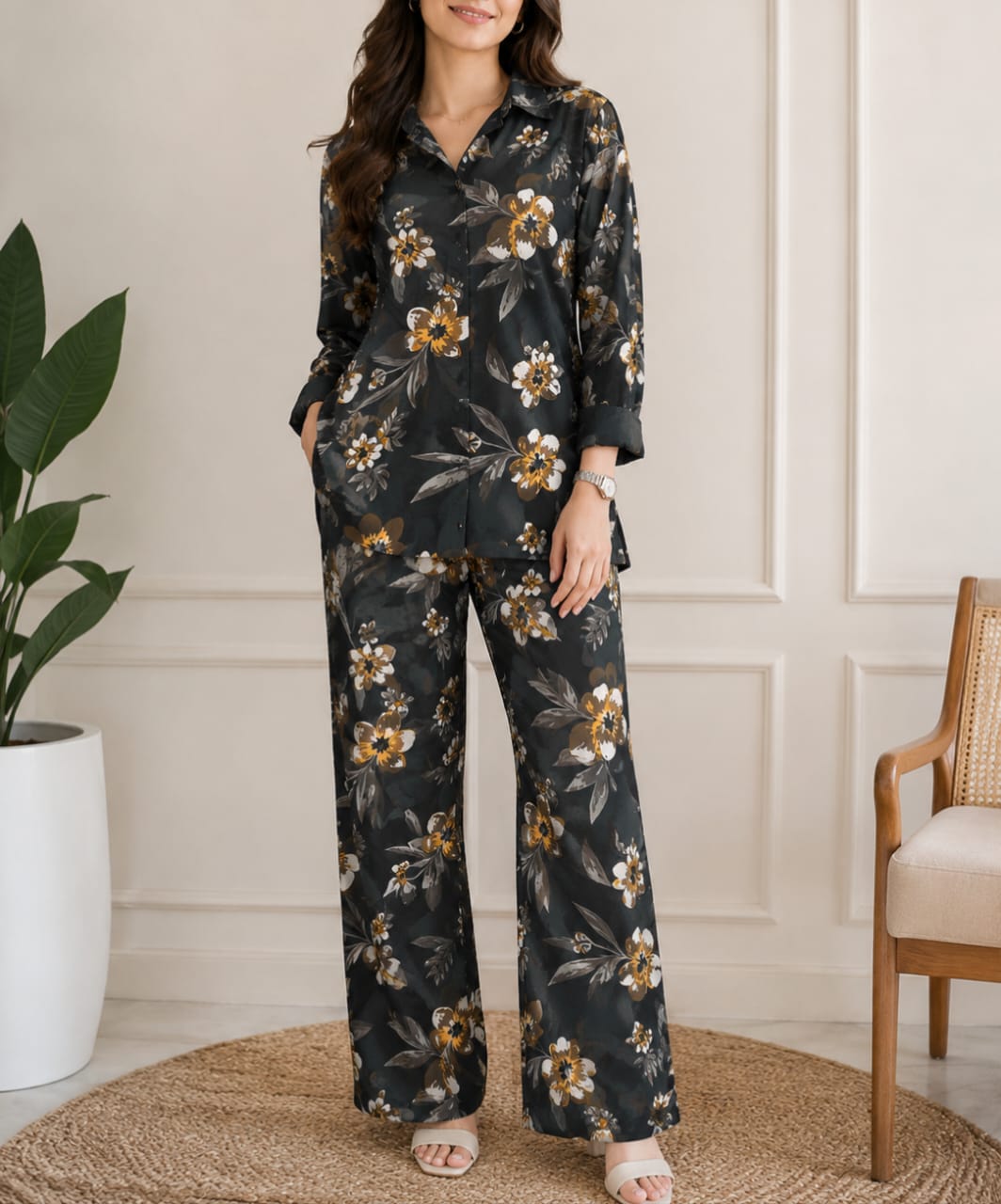 Floral Printed 2-Piece Women’s Co-Ord Set